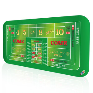 70" x 35" Casino Craps Tabletop Layout Mat with Carrying Bag, Non-Slip Rubber Layout Mat