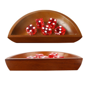 Solid Wood Craps Dice Boat, Casino Dice Storage Boat for Craps Dice Game