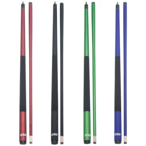 Set of 4 Matte Fiberglass Composite Billiard Pool Cue Sticks