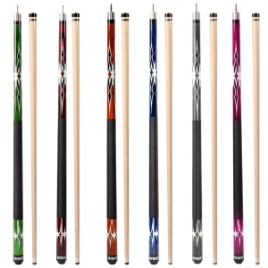 Set of 6 Canadian Hardwood Maple Billiard Pool Cue Sticks