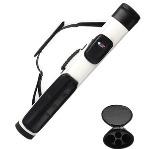 2x2 Oval Deluxe Pool Cue Stick Carrying Case (Black/White)