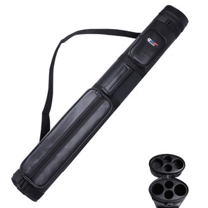 2x2 Deluxe Oval Pool Cue Stick Carrying Case-Black