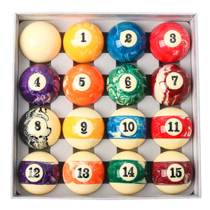 2-1/4" Marbelite Swirl Style Pool Balls Set