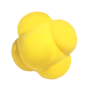 Reaction Ball, Field Training Ball, Agility Trainer for Baseball, Rubber Reaction Bounce Balls(Yellow)
