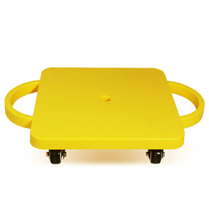 Floor Scooter Board with Handles, Sitting Scooter for Kids Indoor Play, Fun Scoot Board(Yellow)