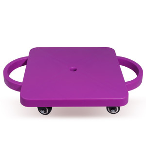 Floor Scooter Board with Handles, Sitting Scooter for Kids Indoor Play, Fun Scoot Board(Purple)
