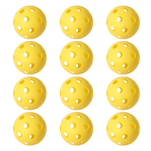 12-Pack Plastic Practice Baseballs, Training Baseballs for All Skill Levels.(Yellow)