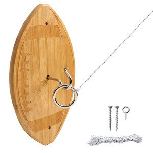 Ring Toss Hook Game for Adults,Hook and Ring Toss Game Wall Mount for Outdoor/Indoor(Football)