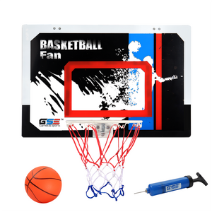 24" x 16" Over-The-Door Pro Basketball Hoop with Basketball & Pump, Basketball Hoop Set(Dunk)