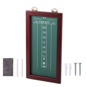 Chalk Dart Scoreboard for Dart Board Cricket & 01 Dart Games with Chalks and Chalk Wipe (Chalk Scoreboard)