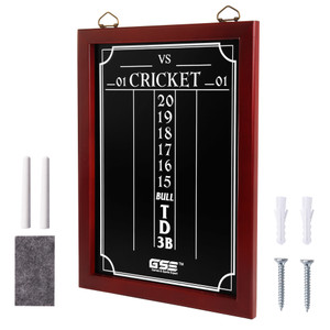 Chalk Dart Scoreboard for Dart Board Cricket & 01 Dart Games with Chalks and Chalk Wipe (Large)
