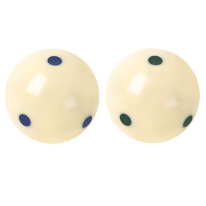 2-1/4" 6 Blue Dot & 6 Green Dot Training Cue Balls