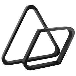 Billiard 8-Ball Triangle & 9-Ball Diamond Pool Ball Rack Set (Black)