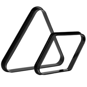 Plastic 8-Ball Triangle and 9-Ball Diamond Pool Ball Racks (Black)