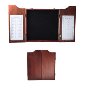 Professional Solid Wood Classic Dartboard Cabinet with Dart Scoreboard.（Mahogany）
