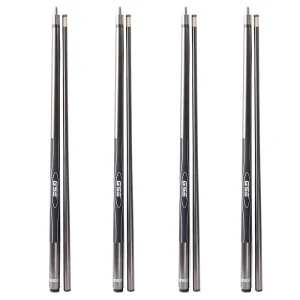 Set of 4 58" Slick Grey Fiberglass Graphite Composite Billiard Pool Cue Sticks