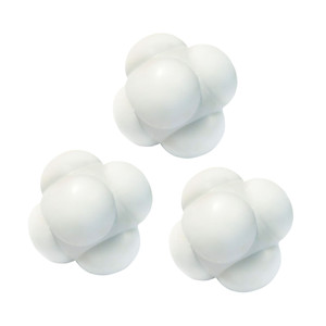 Reaction Ball, Field Training Ball, Agility Trainer for Baseball, Rubber Reaction Bounce Balls(3 Pack,White)