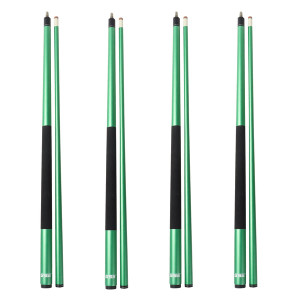 Set of 4 Matte Green Fiberglass Graphite Composite Billiard Pool Cue Sticks