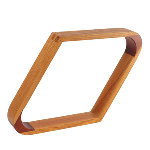 2-Tone Solid Wood 9-Ball Diamond Ball Rack for 2-1/4" Pool Balls, Billiard Ball Rack for Pool Table