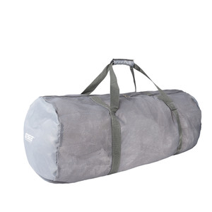 Large Mesh Sports Equipment Duffel Bag, Scuba Bag with Zipper for Diving Equipment,Gym Gear（Grey)