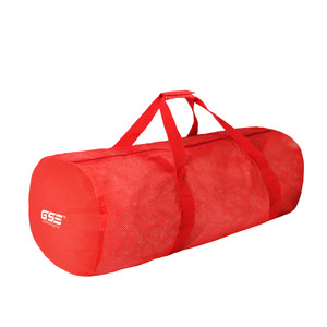 Large Mesh Sports Equipment Duffel Bag, Scuba Bag with Zipper for Diving Equipment,Gym Gear（Red)