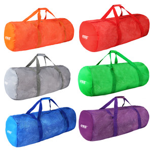 Large Mesh Sports Equipment Duffel Bag, Scuba Bag with Zipper for Diving Equipment,Gym Gear（Multi-color,6 Pack)