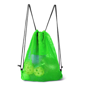 19"x15" Mesh Drawstring Backpack Bag for Sports Gym Gear, Backpacking, Camping Gear, Travel(Green)