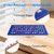 Blue Finger-Tip Bingo Master Card with Sliding Windows, Bingo Cardboard Calling Board
