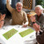 Green Finger-Tip Bingo Master Board with Sliding Windows, Bingo Cardboard Calling Card