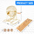 Bingo Game Set with Brass Metal Bingo Cage, Folding Wooden Master Board, 7/8" Wooden Calling Balls