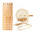 Bingo Game Set with Brass Metal Bingo Cage, Folding Wooden Master Board, 7/8" Wooden Calling Balls