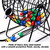 Bingo Game Set with Black Metal Bingo Cage, Plastic Master Board, 7/8" Colored Calling Balls