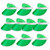 10 Packs Green Casino Vegas Style Poker Dealer Visors, Bingo Game Hats, Sun Visor Hat for Men/Women