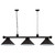 50" Metal Billiard Lights with Billiard Balls Decoration for Billiards Room - Black