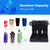 Adjustable Plastic Folding Drink Cup Holder - Black - 4-Pack