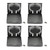 Adjustable Plastic Folding Drink Cup Holder - Grey - 4-Pack