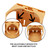 Adjustable Plastic Folding Drink Cup Holder - Khaki - 4-Pack