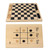 2-in-1 Natural Wood Checkers & Tic-Tac-Toe Game Set