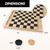 2-in-1 Natural Wood Checkers & Tic-Tac-Toe Game Set