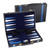 Large Leather Backgammon Game Set (Black & Blue)