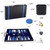 Medium Leather Backgammon Game Set (Black & Blue)