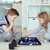 Medium Leather Backgammon Game Set (Black & Blue)