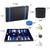 Travel Size Leather Backgammon Game Set (Black & Blue)