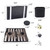 Large Leather Backgammon Game Set (Black & Grey)
