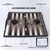 Large Leather Backgammon Game Set (Black & Grey)