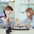 Medium Leather Backgammon Game Set (Black & Grey)
