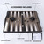 Medium Leather Backgammon Game Set (Black & Grey)