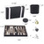 Travel Size Leather Backgammon Game Set (Black & Grey)