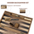 21-Inch Premium Double Stripe Inlay Backgammon Game Set