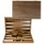 17-Inch Premium Double Stripe Inlay Backgammon Game Set